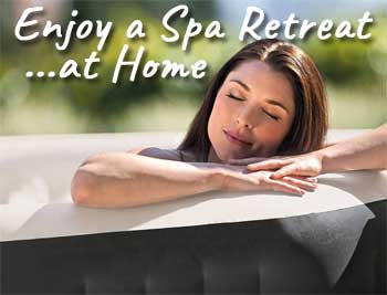 Spa Retreat at Home in an Inflatable PureSpa Hot Tub with Fiber-Tech